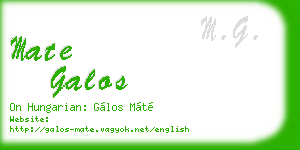 mate galos business card
